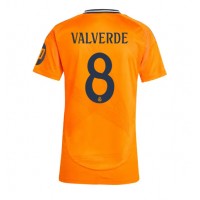 Real Madrid Federico Valverde #8 Bortedrakt Dame 2024-25 Kortermet